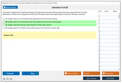 Salesforce Service-Cloud-Consultant Salesforce Certified Service Cloud Consultant Practice test exam simulator test engine exam Prep practice test questions answers Image 8