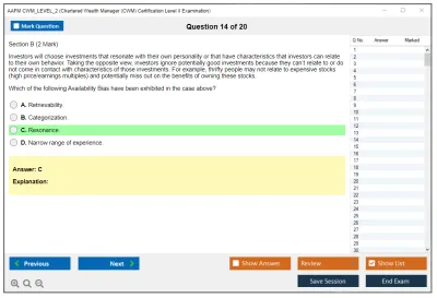 AAFM CWM_LEVEL_2 Chartered Wealth Manager (CWM) Certification Level II Examination Practice test exam simulator test engine exam Prep practice test questions answers Image 14