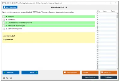 SAP C_C4HCX_24 SAP Certified Associate - Solution Architect - SAP Customer Experience Practice test exam simulator test engine exam Prep practice test questions answers Image 5
