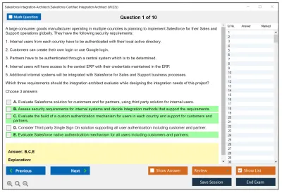 Salesforce Integration-Architect Salesforce Certified Integration Architect Practice test exam simulator test engine exam Prep practice test questions answers Image 1
