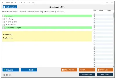 Cisco 200-125 CCNA Cisco Certified Network Associate Practice test exam simulator test engine exam Prep practice test questions answers Image 8