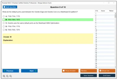 Riverbed 599-01 Riverbed Certified Solutions Professional - Storage Delivery Exam Practice test exam simulator test engine exam Prep practice test questions answers Image 8