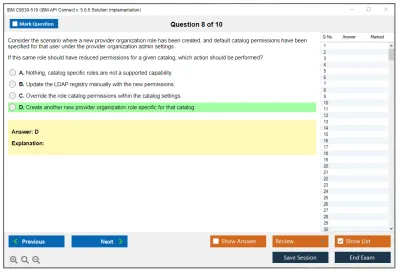 IBM C9530-519 IBM API Connect v. 5.0.5 Solution Implementation Practice test exam simulator test engine exam Prep practice test questions answers Image 8