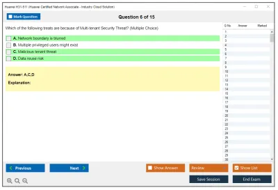 Huawei H31-511 Huawei Certified Network Associate - Cloud Solutions Architect Practice test exam simulator test engine exam Prep practice test questions answers Image 6