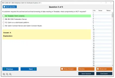 IBM C2090-461 IBM InfoSphere Optim for Distributed Systems v9.1 Practice test exam simulator test engine exam Prep practice test questions answers Image 5