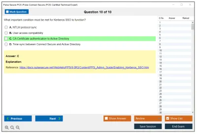 Pulse Secure PCS Pulse Connect Secure (PCS): Administration and Configuration Practice test exam simulator test engine exam Prep practice test questions answers Image 10
