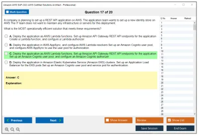 Amazon AWS SAP-C02 AWS Certified Solutions Architect - Professional Practice test exam simulator test engine exam Prep practice test questions answers Image 17
