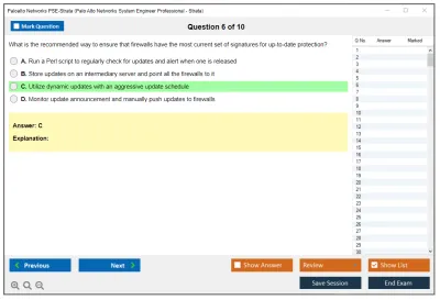 Palo Alto Networks PSE-Strata Palo Alto Networks System Engineer Professional - Strata Practice test exam simulator test engine exam Prep practice test questions answers Image 6
