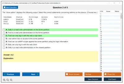 A10 Networks A10-System-Administration A10 Certified Professional System Administration 4 Practice test exam simulator test engine exam Prep practice test questions answers Image 2