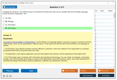 The Open Group OGA-031 ArchiMate 3 Part 1 Examination Practice test exam simulator test engine exam Prep practice test questions answers Image 3