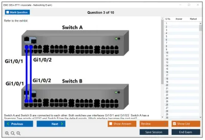 EMC DEA-5TT1 Associate - Networking Exam Practice test exam simulator test engine exam Prep practice test questions answers Image 3