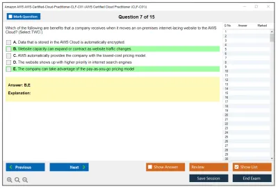 Amazon AWS AWS-Certified-Cloud-Practitioner-CLF-C01 AWS Certified Cloud Practitioner Practice test exam simulator test engine exam Prep practice test questions answers Image 7