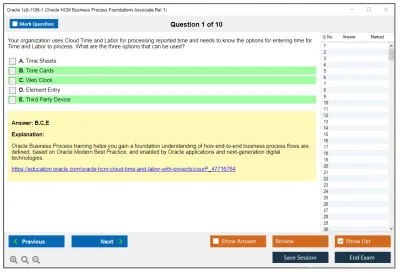 Oracle 1z0-1106-1 Oracle HCM Business Process Foundations Associate Rel 1 Practice test exam simulator test engine exam Prep practice test questions answers Image 1