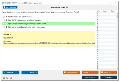 IBM C9530-519 IBM API Connect v. 5.0.5 Solution Implementation Practice test exam simulator test engine exam Prep practice test questions answers Image 10