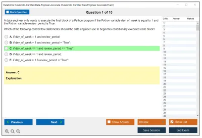 Databricks Databricks-Certified-Data-Engineer-Associate Databricks Certified Data Engineer Associate Exam Practice test exam simulator test engine exam Prep practice test questions answers Image 1