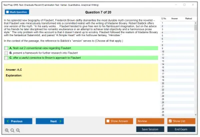 Test Prep GRE-Test GRE General Test Practice test exam simulator test engine exam Prep practice test questions answers Image 7