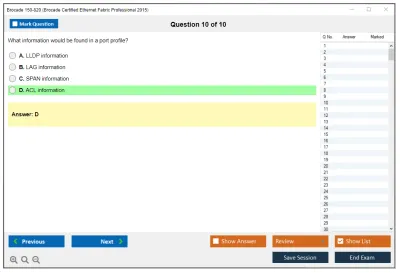 Brocade 150-820 Brocade Certified Ethernet Fabric Professional 2015 Practice test exam simulator test engine exam Prep practice test questions answers Image 10