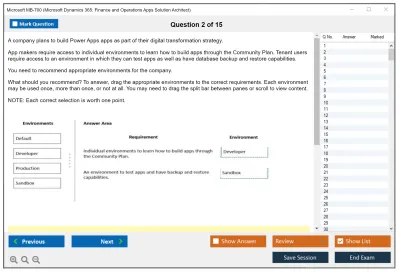 Microsoft MB-700 Microsoft Dynamics 365: Finance and Operations Apps Solution Architect Practice test exam simulator test engine exam Prep practice test questions answers Image 2