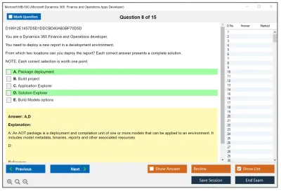 Microsoft MB-500 Microsoft Dynamics 365: Finance and Operations Apps Developer Practice test exam simulator test engine exam Prep practice test questions answers Image 8