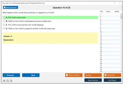 Cisco 300-101 CCNP Implementing Cisco IP Routing (ROUTE v2.0) Practice test exam simulator test engine exam Prep practice test questions answers Image 15