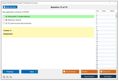 Huawei H19-368 HCS-Pre-sales IP-Transmission &amp; Access Practice test exam simulator test engine exam Prep practice test questions answers Image 13