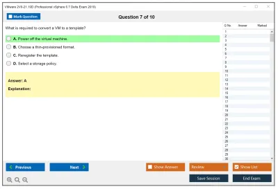 VMware 2V0-21.19D Professional vSphere 6.7 Delta Exam 2019 Practice test exam simulator test engine exam Prep practice test questions answers Image 7