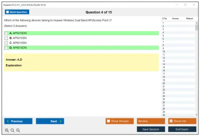 Huawei H12-311_V3.0 HCIA-WLAN V3.0 Practice test exam simulator test engine exam Prep practice test questions answers Image 4