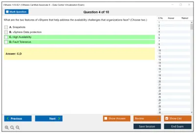 VMware 1V0-621 VMware Certified Associate 6 – Data Center Virtualization Exam Practice test exam simulator test engine exam Prep practice test questions answers Image 4