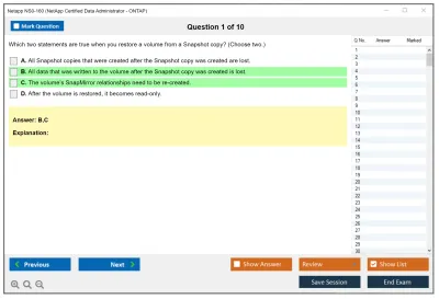 Netapp NS0-160 NetApp Certified Data Administrator - ONTAP Practice test exam simulator test engine exam Prep practice test questions answers Image 1