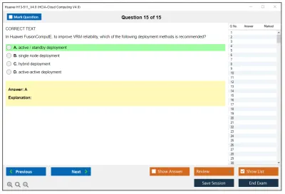 Huawei H13-511_V4.0 HCIA-Cloud Computing V4.0 Practice test exam simulator test engine exam Prep practice test questions answers Image 15
