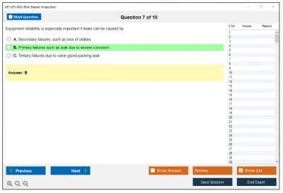 API API-580 Risk Based Inspection Professional Practice test exam simulator test engine exam Prep practice test questions answers Image 7