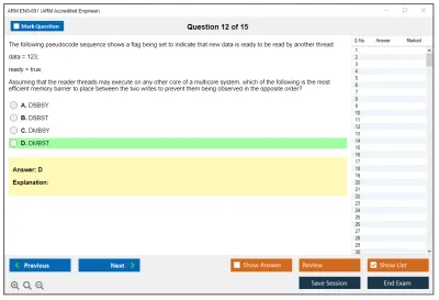 ARM EN0-001 ARM Accredited Engineer Practice test exam simulator test engine exam Prep practice test questions answers Image 12
