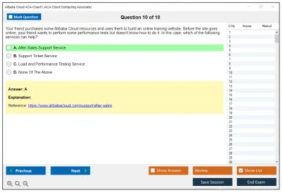Alibaba Cloud ACA-Cloud1 ACA Cloud Computing Associate Practice test exam simulator test engine exam Prep practice test questions answers Image 10