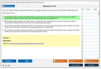 Google Professional-Cloud-Security-Engineer Google Cloud Certified - Professional Cloud Security Engineer Practice test exam simulator test engine exam Prep practice test questions answers Image 8