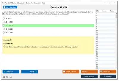 Test Prep GMAT-Section-2-Quantitative Section Two : Quantitative Test Practice test exam simulator test engine exam Prep practice test questions answers Image 17
