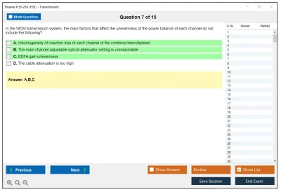 Huawei H35-260 HCSA-Field-Transmission & PTN V1.0 Practice test exam simulator test engine exam Prep practice test questions answers Image 7