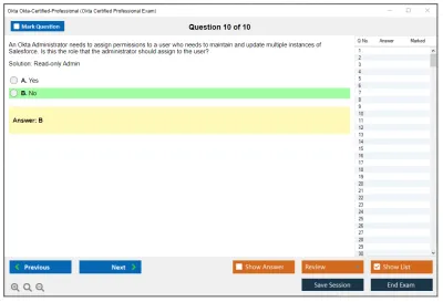 Okta Okta-Certified-Professional Okta Certified Professional Exam Practice test exam simulator test engine exam Prep practice test questions answers Image 10