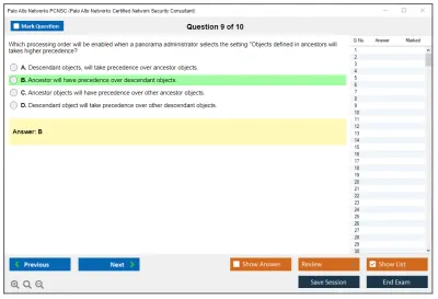 Palo Alto Networks PCNSC Palo Alto Networks Certified Network Security Consultant Practice test exam simulator test engine exam Prep practice test questions answers Image 9