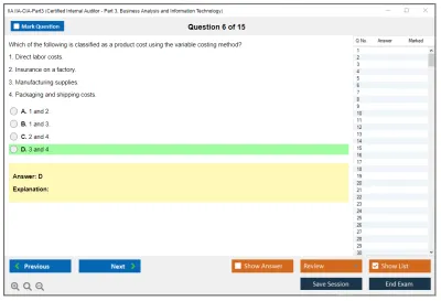 IIA IIA-CIA-Part3 Business Knowledge for Internal Auditing Practice test exam simulator test engine exam Prep practice test questions answers Image 6