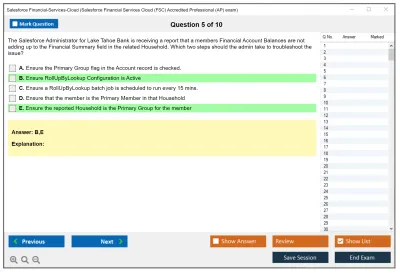 Salesforce Financial-Services-Cloud Salesforce Financial Services Cloud (FSC) Accredited Professional (AP) Practice test exam simulator test engine exam Prep practice test questions answers Image 5