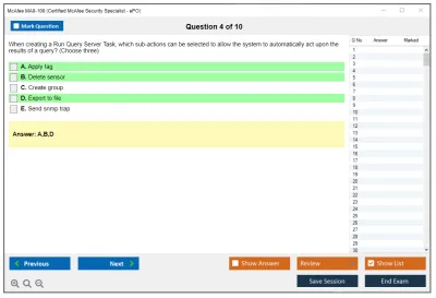 McAfee MA0-100 Certified McAfee Security Specialist - ePO Practice test exam simulator test engine exam Prep practice test questions answers Image 4