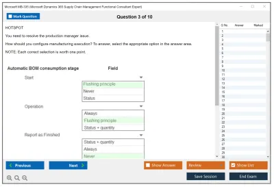 Microsoft MB-335 Microsoft Dynamics 365 Supply Chain Management Functional Consultant Expert Practice test exam simulator test engine exam Prep practice test questions answers Image 3