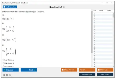 IFoA IFoA_CAA_M0 Module 0 - Entry Exam Practice test exam simulator test engine exam Prep practice test questions answers Image 6