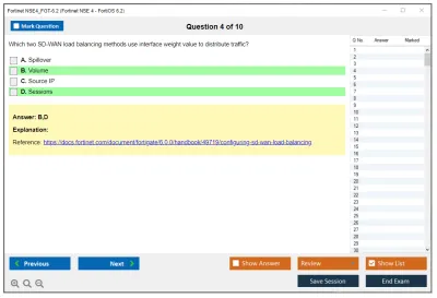 Fortinet NSE4_FGT-6.2 Fortinet NSE 4 - FortiOS 6.2 Practice test exam simulator test engine exam Prep practice test questions answers Image 4