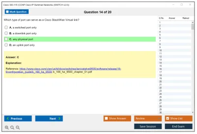 Cisco 300-115 CCNP Cisco IP Switched Networks (SWITCH v2.0) Practice test exam simulator test engine exam Prep practice test questions answers Image 14