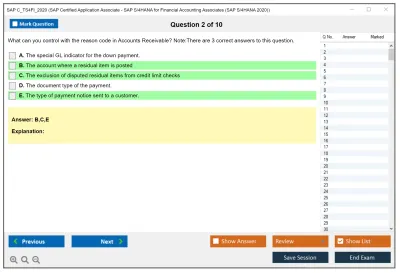 SAP C_TS4FI_2020 SAP Certified Application Associate - SAP S/4HANA for Financial Accounting Associates (SAP S/4HANA 2020) Practice test exam simulator test engine exam Prep practice test questions answers Image 2