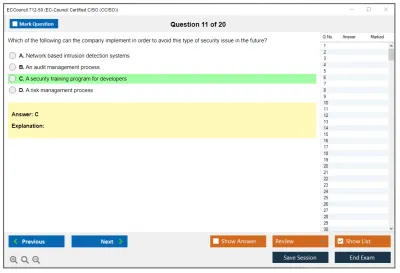 ECCouncil 712-50 EC-Council Certified CISO (CCISO) Practice test exam simulator test engine exam Prep practice test questions answers Image 11