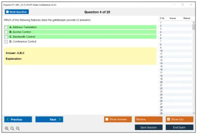Huawei H11-861_V2.0 HCIP-Video Conference V2.0 Practice test exam simulator test engine exam Prep practice test questions answers Image 4