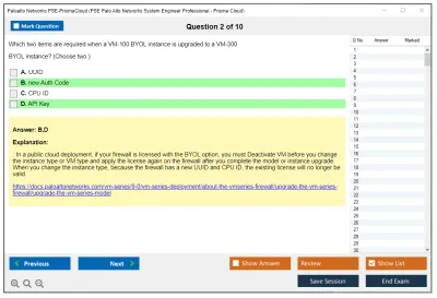 Palo Alto Networks PSE-PrismaCloud PSE Palo Alto Networks System Engineer Professional - Prisma Cloud Practice test exam simulator test engine exam Prep practice test questions answers Image 2