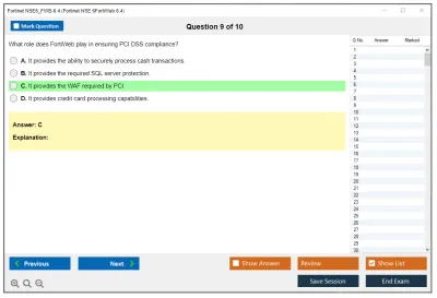 Fortinet NSE6_FWB-6.4 Fortinet NSE 6 - FortiWeb 6.4 Practice test exam simulator test engine exam Prep practice test questions answers Image 9